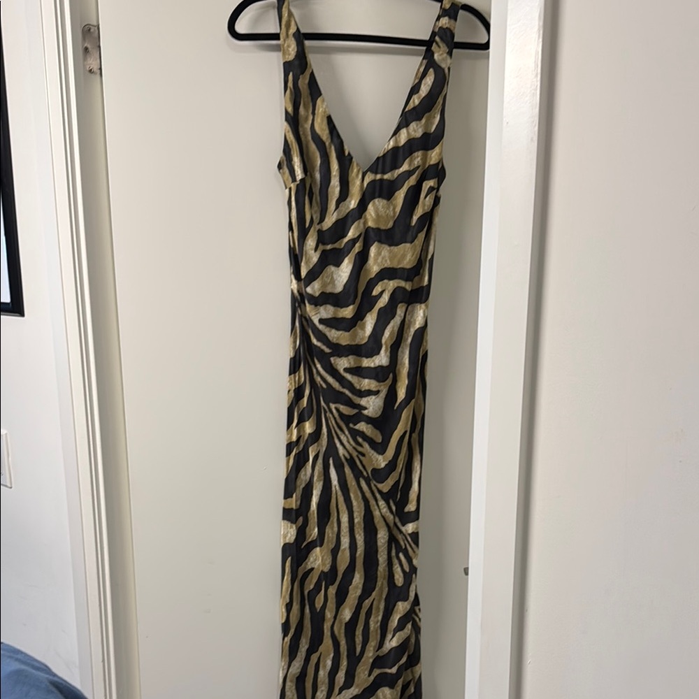 LNA Black and Green Sheath Dress L